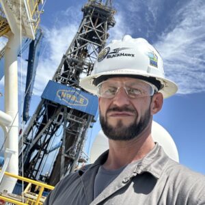 BlackHawk field technician commissioning a computer vision camera offshore